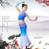 Trang phục khiêu vũ mới Yi nữ trang phục múa chim công nữ váy đuôi cá Đại dân tộc váy biểu diễn - Trang phục áo kiểu cho be gái Trang phục