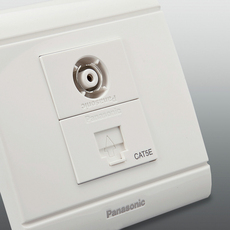 Розетка 松下开关插座86型佳典纯电视电脑插座超五类网线插座数字电视插座