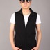 Mùa xuân và mùa thu người đàn ông Hàn Quốc thường vest mỏng vest đội mũ trùm đầu vest chàng trai màu đen dệt kim không tay hoodies Dệt kim Vest