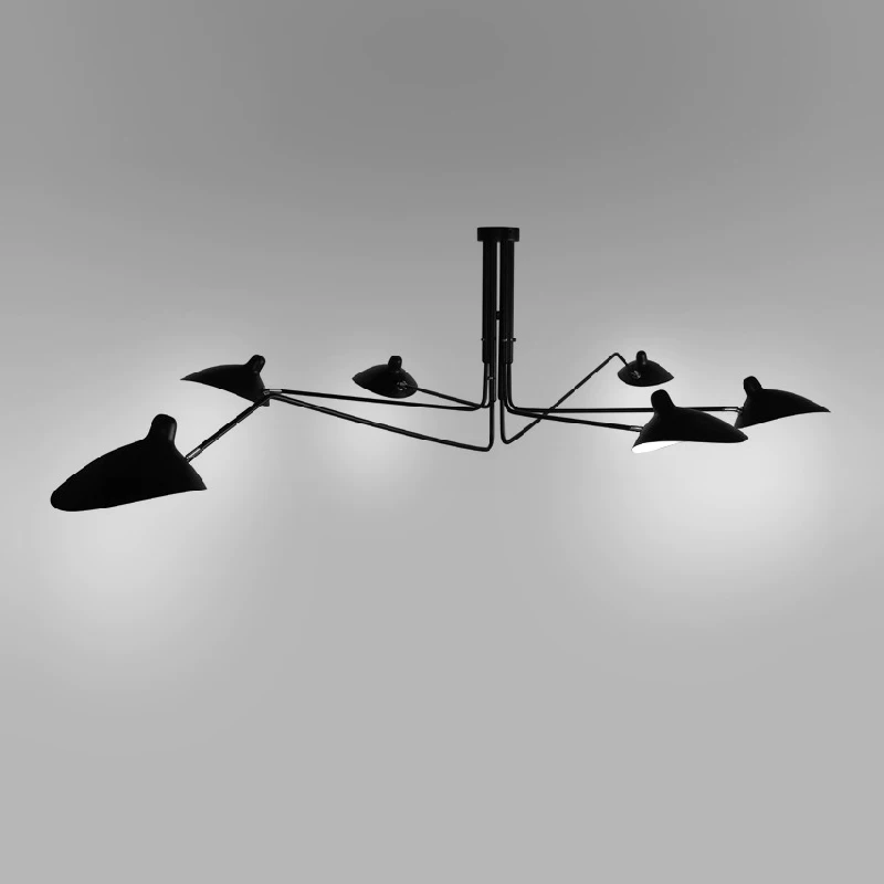 Северо- французский Sergemouille гостиная люстра Zhangya Claw Classroom Creative Simple Designer Lantern