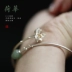 Ngôn ngữ mềm thương hiệu gốc Art Su Yin Dongling Jade Lotus Khai trương vòng tay bạc nữ - Vòng đeo tay Cuff Vòng đeo tay Cuff