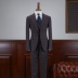 IsirHonour Neapolitan Retro Brown Bộ đồ kẻ sọc mỏng Bộ đồ vest nam Anh Bộ ba mảnh - Suit phù hợp