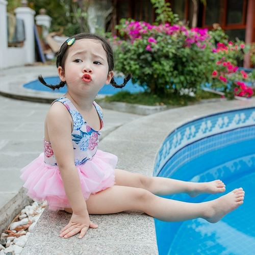 Детский милый быстросохнущий купальник для принцессы для раннего возраста, 3 лет