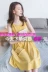 Top melon melon nightgirl nữ mùa hè không tay áo cotton cotton đơn giản váy dài đồ ngủ nhà dịch vụ có thể mặc hàng đầu - Đêm đầm