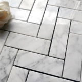 Простой мрамор Карара Белый камень Мозаика Магазин человеческих персонажей ванная комната кухонная барная крыльца наклейка на стенах