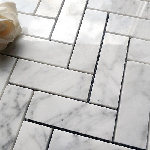 Простой мрамор Карара Белый камень Мозаика Магазин человеческих персонажей ванная комната кухонная барная крыльца наклейка на стенах