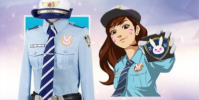 taobao agent Overwatch COS DVA Song Hana COS Police Officer Skin Police Officer COSPLAY suit