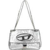 Серебряная вместительная и большая сумка через плечо, хваталка, цепь, премиум класс