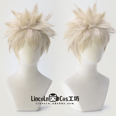 taobao agent Lincoln My Hero Academy Blasting Hao Sheng Ji Small Small Explosion Golden COS Wig
