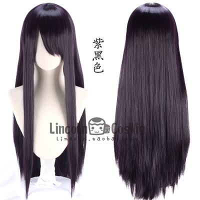 taobao agent Lincoln spot overlord Yaer Bed Cosplay hair 80cm purple black straight hair