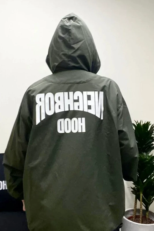 Существенный Anorak куртка 23SS полужемчужина молния нейлон капюшон