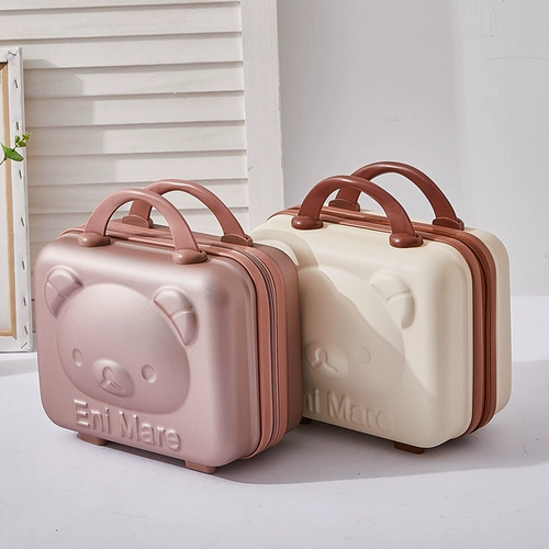 Портативный чемодан, мультяшная милая коробка, маленький ящик для хранения, 14 дюймов