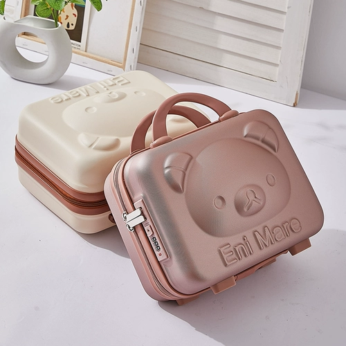 Портативный чемодан, мультяшная милая коробка, маленький ящик для хранения, 14 дюймов