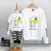 Phim hoạt hình gia đình Snoopy gồm ba chiếc áo thun dài tay bố mẹ-con gia đình mẹ-con mẹ con gái cha-con trai phù hợp với áo len mùa xuân và mùa thu - Trang phục dành cho cha mẹ và con Trang phục dành cho cha mẹ và con