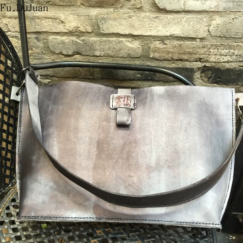 Вместительная и большая кожаная дизайнерская легкая и тонкая сумка на одно плечо, из натуральной кожи