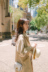 Air cat homemade | 2018 mùa xuân mới ngọt trumpet tay áo kaki trong dài áo gió phụ nữ áo khoác thẳng áo khoác dài nữ Trench Coat