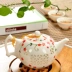 Tinh tế tổ ong bằng sứ màu xanh và trắng Bộ bộ ấm trà gốm kungfu bộ ấm trà chén gỗ rắn phụ kiện khay trà - Trà sứ ấm giữ nhiệt pha trà Trà sứ