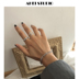 [Ahei Studioi] s925 bạc retro đeo thắt lưng khóa hình dạng vòng mở thời trang đường phố Hồng Kông - Nhẫn nhẫn calvin klein Nhẫn