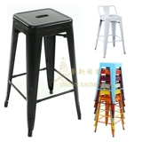 Сильный прочный квадратный бар -стул может сложить с высоким содержанием стула с ногами