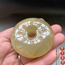 Украшения на руку 老玉古玩玉石平安扣大玉佩小手把件小摆件清仓包邮03