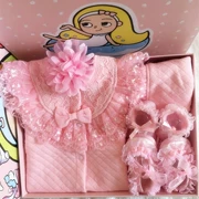 Mùa xuân và mùa hè bộ quà tặng cho bé đơn lớp mỏng phần trăng tròn trăm ngày tặng quà sơ sinh công chúa váy cotton