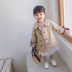 Áo khoác bé gái mùa thu 2019 cho bé gái mới trong bộ áo gió dài mùa xuân và mùa thu áo trẻ em nước ngoài mùa thu - Áo khoác áo choàng chống nắng cho bé Áo khoác