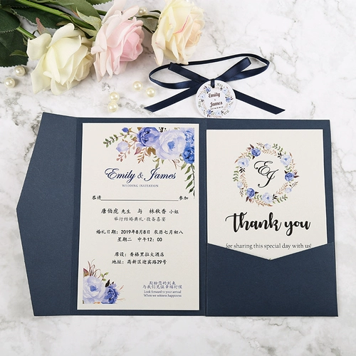 Приглашение 2022 Свадебное европейское творческое и старшее приглашение настраивать