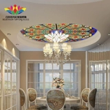 Заводские прямые продажи, чтобы сделать потолок в гостиной виллы, европейская стиль Tiffany Art Glass Count Color Dome