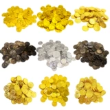 Монеты, игрушка, смешанная реалистичная пластиковая игровая валюта, детская награда