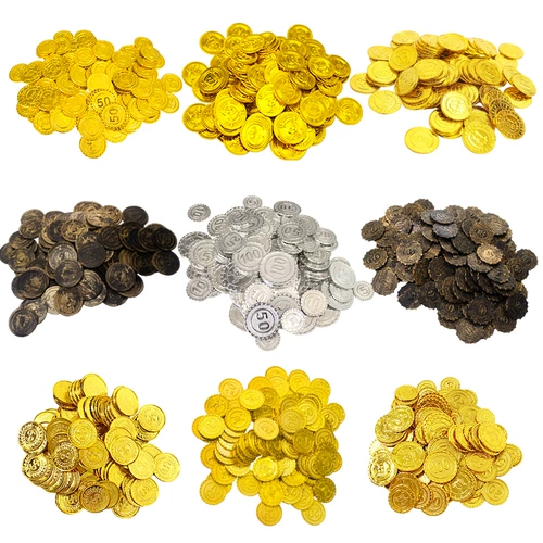 Монеты, игрушка, смешанная реалистичная пластиковая игровая валюта, детская награда