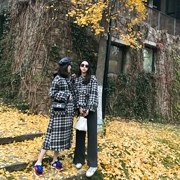 Yang Xiao Yao nước hoa nhỏ thanh lịch ngàn con chim Ma Haimao alpaca áo khoác len nữ dài 2018 mới - Accentuated eo áo