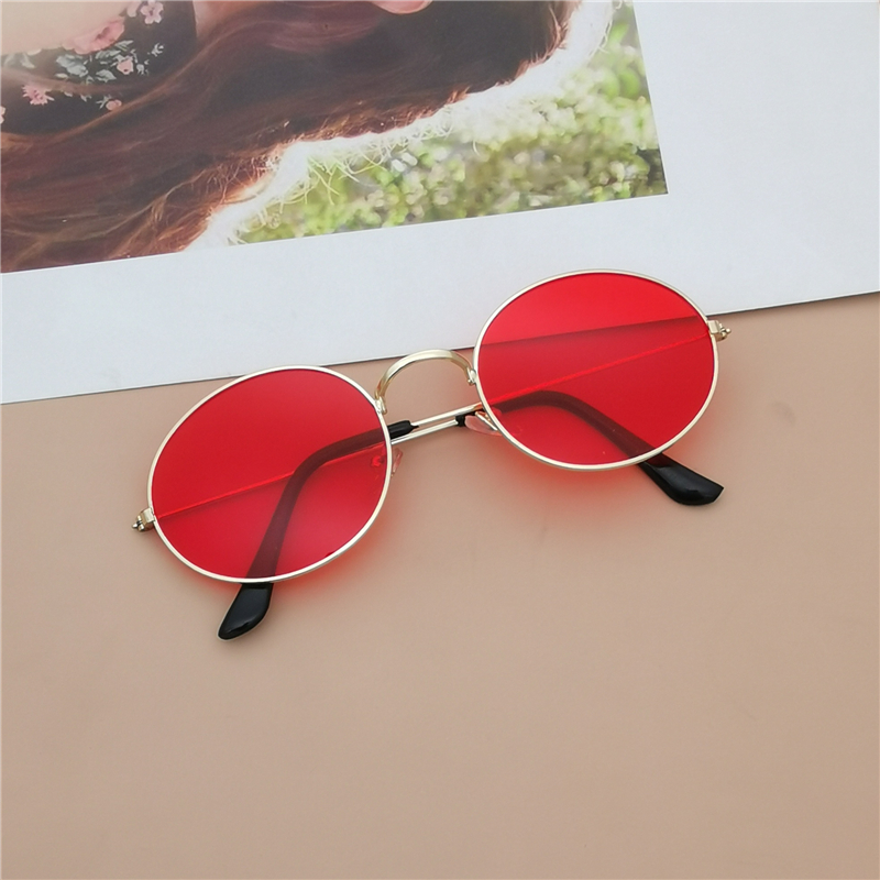 Bright Red2021 new pattern Sunglasses Ocean slice Transparent red Street shot fashion glasses ma'am Sunglasses wholesale Hip hop Small frame