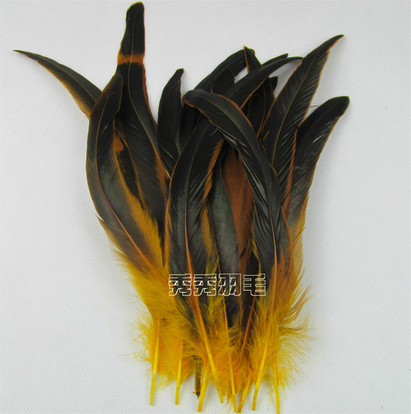 10色厂家直销diy饰品配件羽毛公鸡尾毛面具舞台演出装饰材料