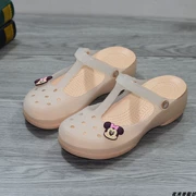 Mùa Hè Nữ Croc Giày Sandal Giày Đi Biển Sinh Viên Bệnh Viện Y Tá Giày Nhóm Mua Đế Dày Size Lớn 40-41 Size Nhỏ 33-34 dép quai hậu bánh mì dép quai hậu 3 quai