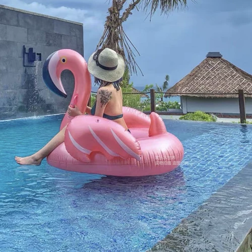 Надувной плавательный круг для взрослых, игрушка, популярно в интернете, фламинго, розовое золото