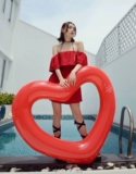 Надувной водный плавательный круг в форме сердца для детей и взрослых, популярно в интернете, увеличенная толщина