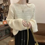 Демисезонный ретро хаки трикотажный дизайнерский свитер, французский стиль, тренд сезона