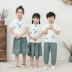 Trang phục sân vườn trường mẫu giáo mùa hè Cộng hòa phong cách Trung Quốc Tang phù hợp với trang phục Hanfu trang phục mùa hè học sinh đồng phục phù hợp - Đồng phục trường học / tùy chỉnh thực hiện shop thời trang trẻ em Đồng phục trường học / tùy chỉnh thực hiện