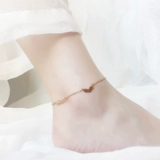 Золотой браслет на ногу, 18 карат, розовое золото, популярно в интернете, 2021 года, не выцветает