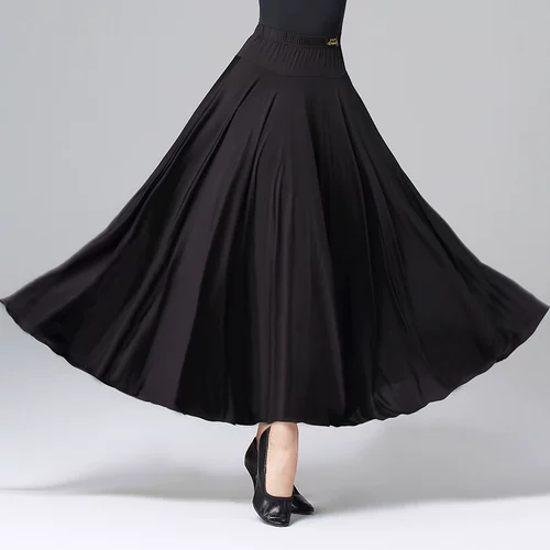 Danbao Luo Plaza Юбка Bing шелк Юбка дружбы белая средняя и пожилая танцевальная юбка 720 градусов Современная танцевальная длинная юбка