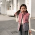 Cô gái vest mùa đông mặc trẻ em nước ngoài dày len ấm vest vest trong quần nhung trẻ em không tay - Áo ghi lê Áo ghi lê