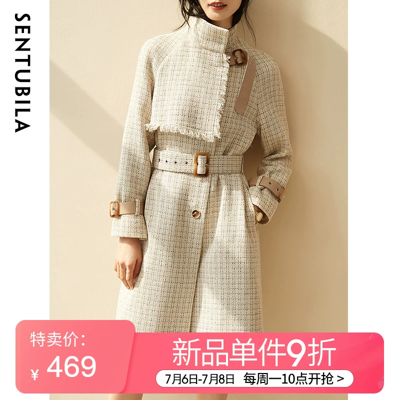 [Giá bán đặc biệt 469 nhân dân tệ] 2020 mùa xuân và mùa xuân áo mới lưới áo gió retro mới cho nữ - Trench Coat