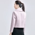[Giải phóng mặt bằng giá 99 nhân dân tệ] Hồng Kông gió áo khoác ngắn phù hợp với cổ áo đôi ngực Nizi áo len nữ