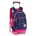 Túi xe đẩy có thể được kéo bởi nữ trường tiểu học 竿 竿 hành lý tay đẩy kéo ba lô 3 trẻ em với bánh xe 6 sáu viên đạn