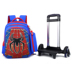 New Spider-Man Xe Đẩy Schoolbag Trường Tiểu Học Trai Sáu Bánh Xe Cầu Thang 23 Năm Trẻ Em Tow Box Có Thể Kéo Ba Lô cặp trẻ em Túi bé / Ba lô / Hành lý