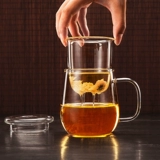 Глянцевый ароматизированный чай, чашка со стаканом, чайный сервиз, мундштук, увеличенная толщина