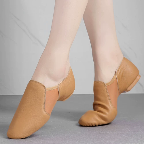 Желтовато-коричневые черные танцующие балетки подходит для мужчин и женщин для детей и взрослых, мягкая подошва