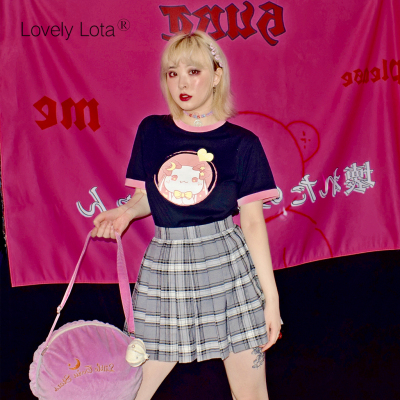 taobao agent LovelyLota original KOKO Xingyue Rabbit short -sleeved female 2020 summer new sweet retro cotton short sleeves