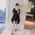 Thai sản mặc 2018 mùa hè mới của Hàn Quốc thời trang V-Cổ webbing đàn hồi lỏng Một phiên bản búp bê áo sơ mi phụ nữ mang thai ăn mặc quần áo bà bầu công sở Áo thai sản