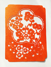 Резьба из бумаги 中国风民俗传统工艺老剪纸收藏 6，7时年代出口pc-778 花8张一套